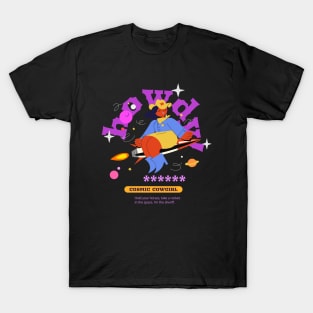 Howdy Cosmic Cowgirl Design T-Shirt